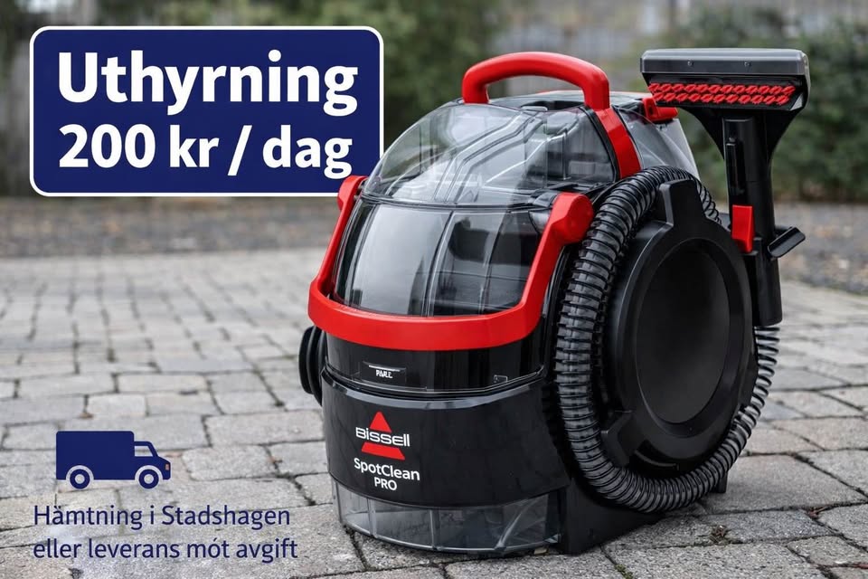 Hyr bissell spotclean pro – matt & textiltvätt carpet & upholstery cleaner (200 sek/day)
