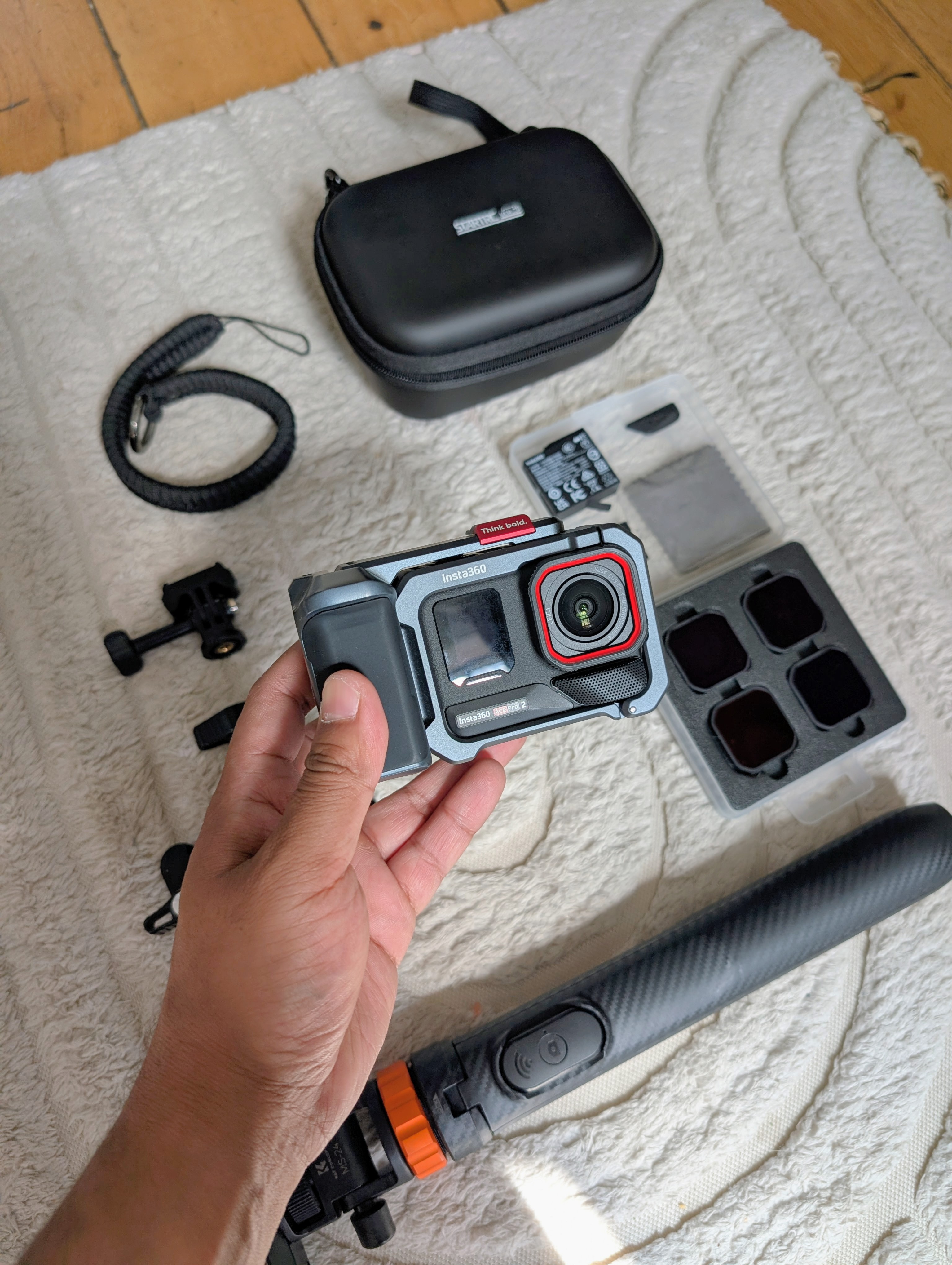 Insta360 ace pro 6 dual battery xplorer bundle 4k action camera 8k - with memory card filters, tripod, magic arm