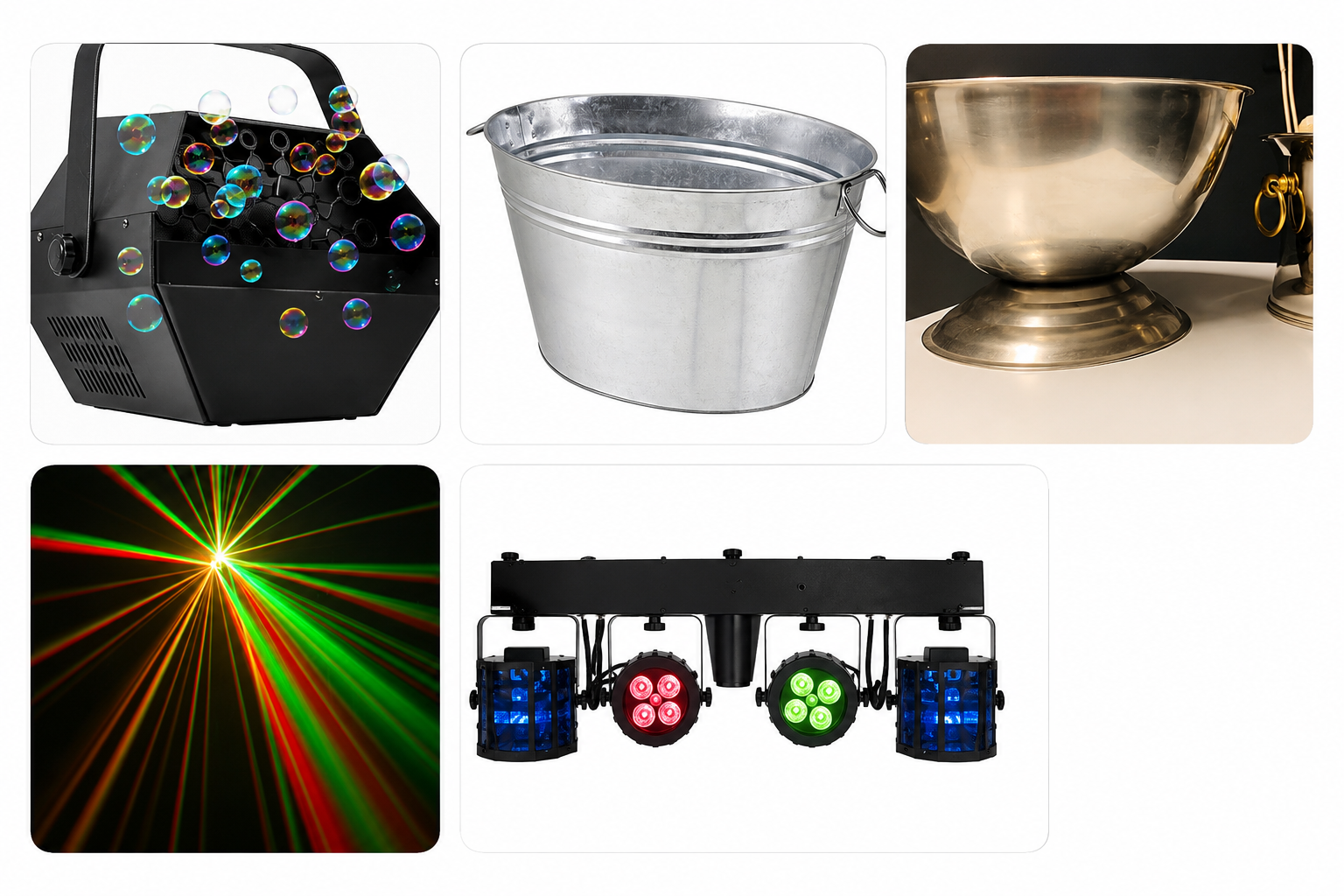 Kombipaket, från såpbubblor till discoljus