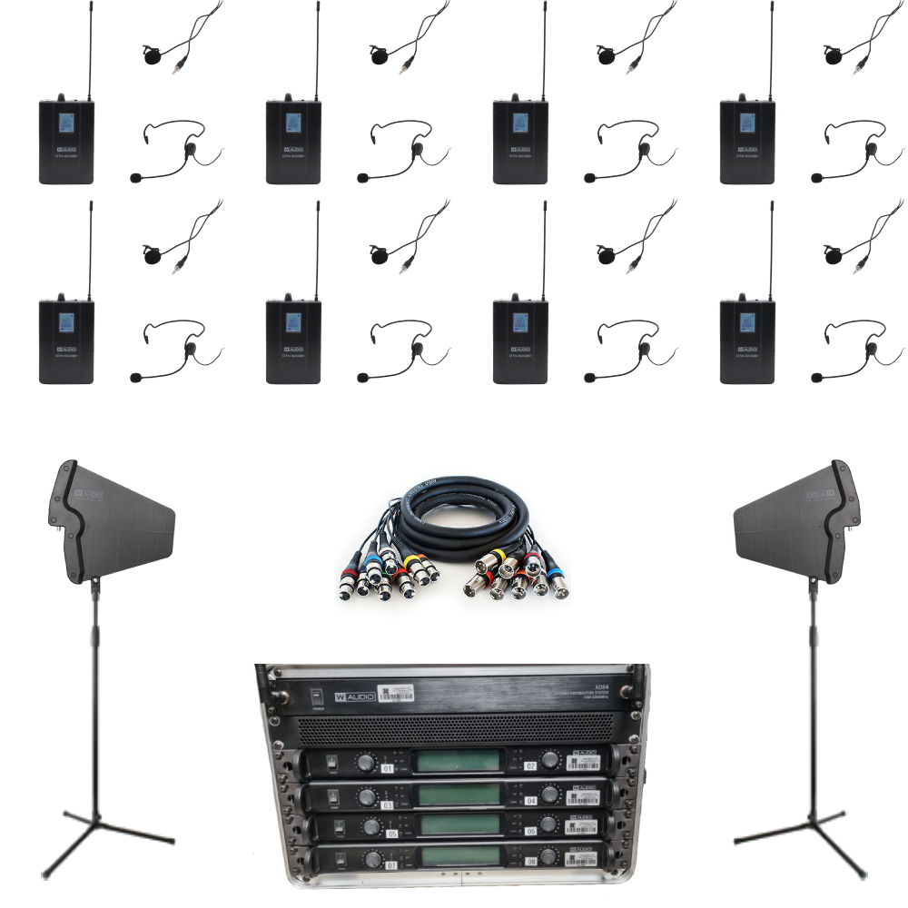 Wireless microphone bundle – 8 beltpacks