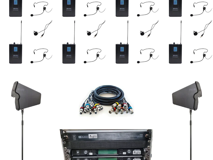 Wireless microphone bundle – 8 beltpacks