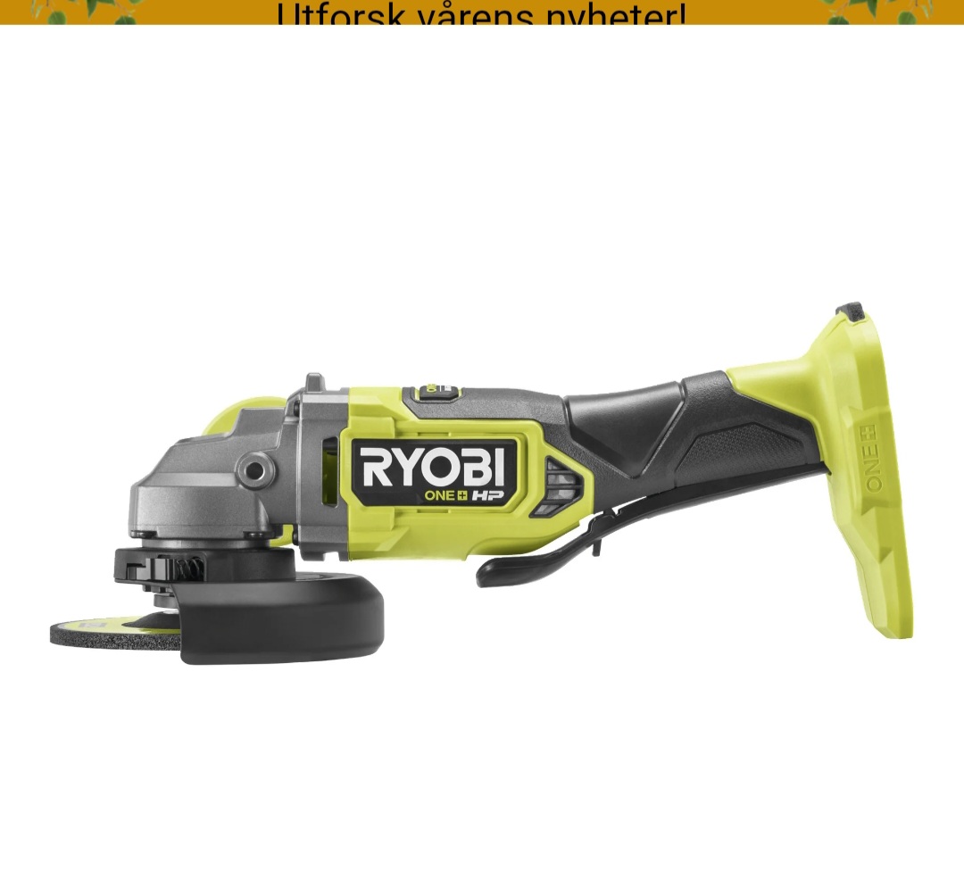 Ryobi 18v hp vinkelsliper 115 mm