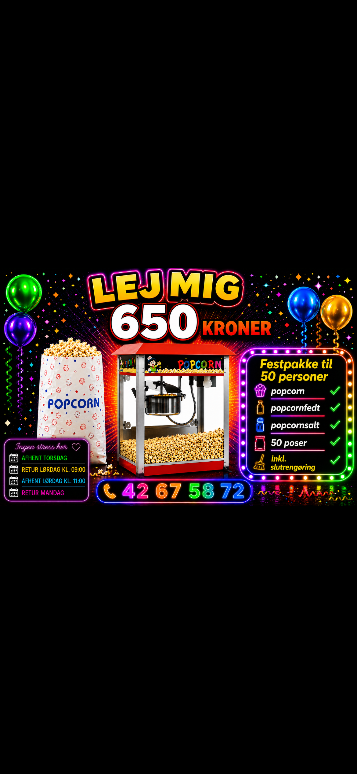 Popcorn maskine