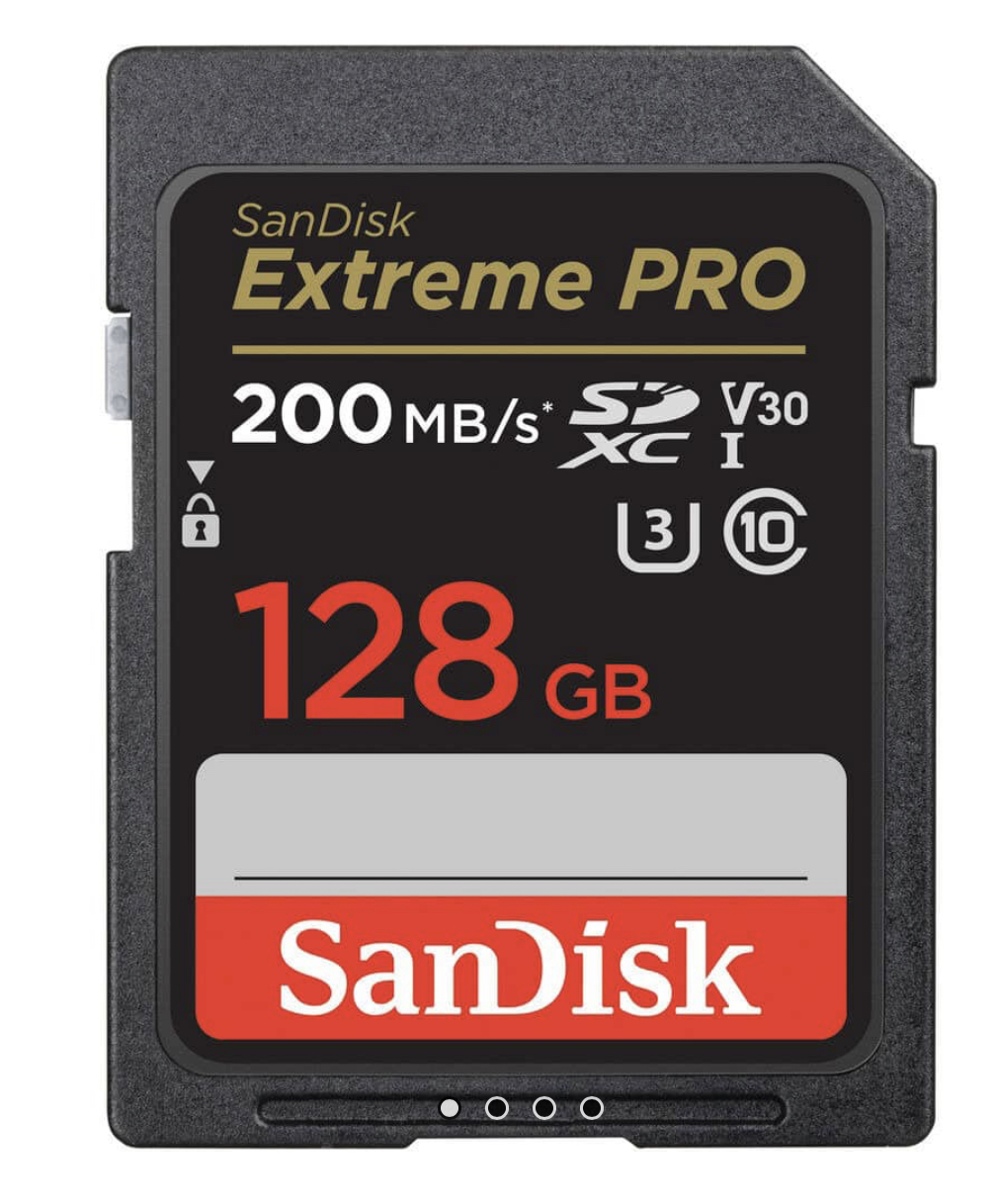 Sandisk 128gb extreme pro sdxc card, sd card