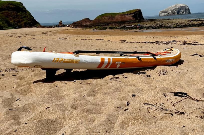 Thurso waterwalker 132 stand up paddleboard with paddle, accessories, bag, & life jacket