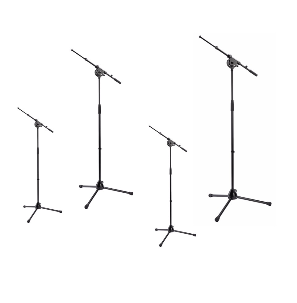 Set of 4x microphone stand with boom k&m 21010