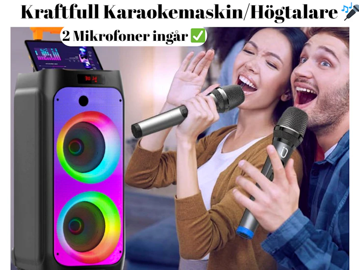 6#: portabel/bärbar högtalare med karaokefunktion extra tryck, super smidigt!