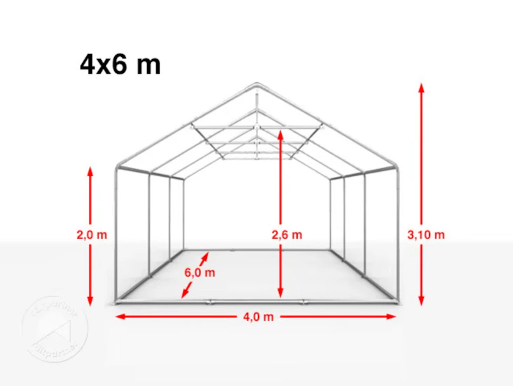 Partytält 4x6m med instruktionsvideo