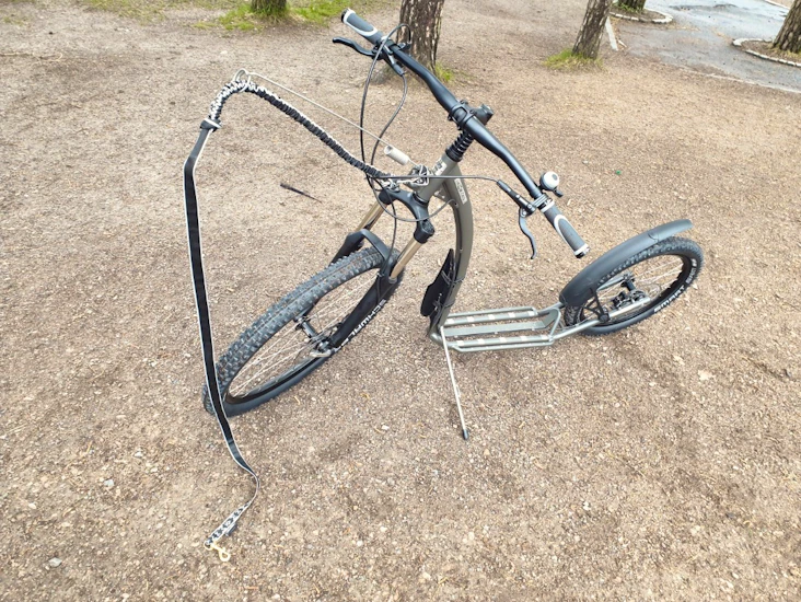 Kostka sparkesykkel til hundetrening