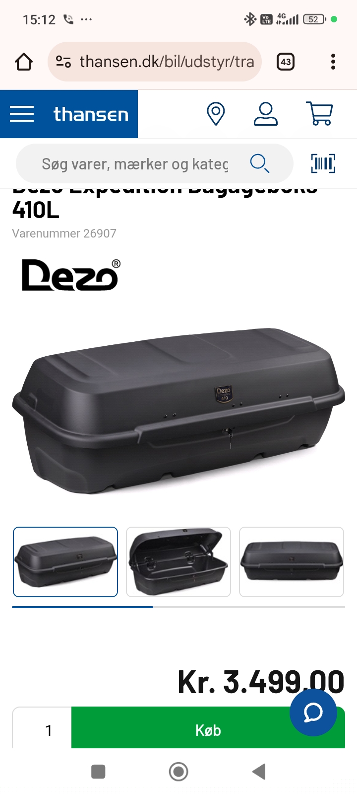 Baggageboks til anhængertræk 