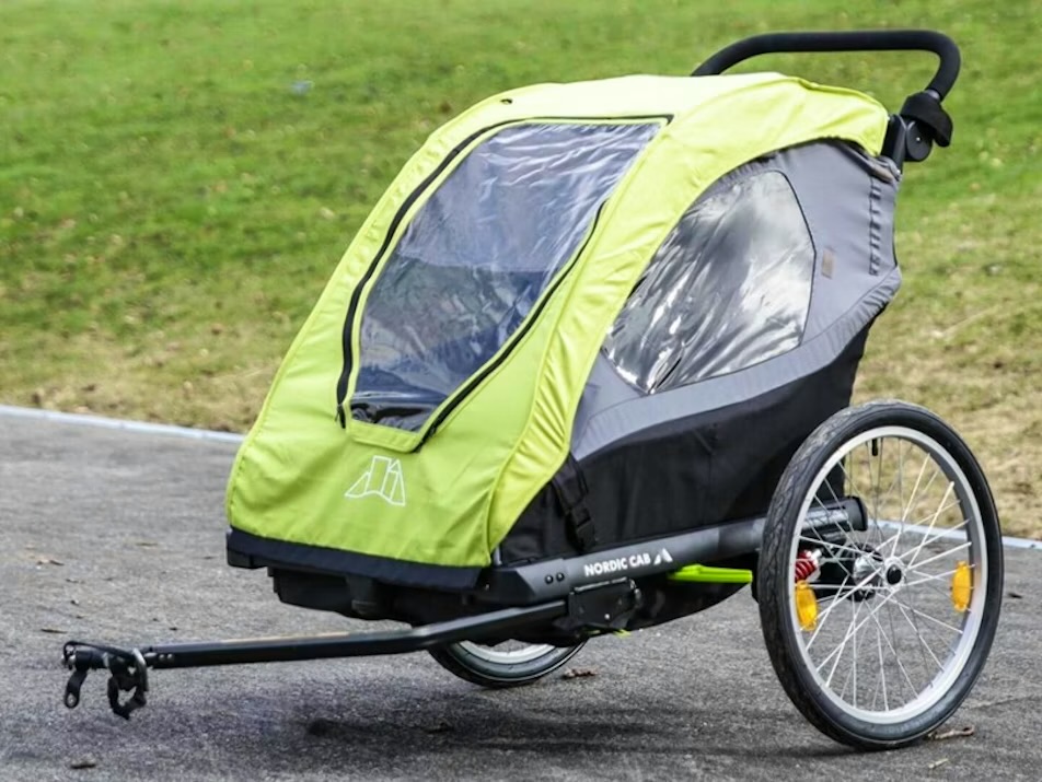 Ny (2026) sykkelvogn med plass til 2 barn. nordic cab active