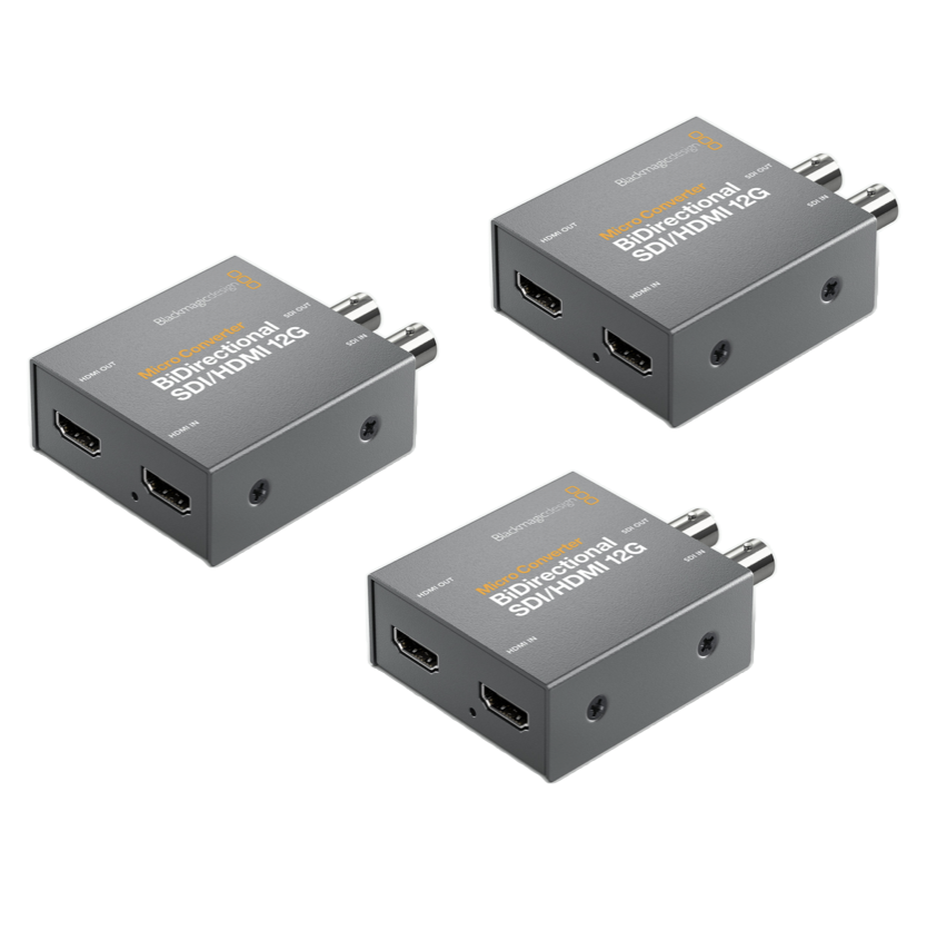 3x blackmagic micro converter bidirectional sdi hdmi 12g with psu