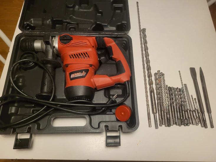 Borrhammare sds med borrar och spett