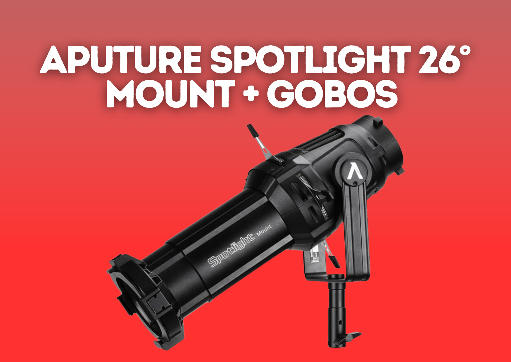 Aputure spotlight 26° mount + gobos 