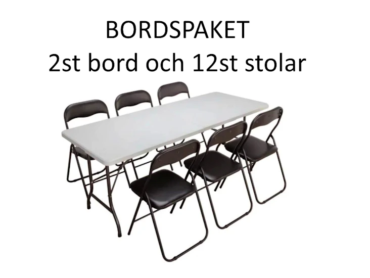 Paket med 2st bord och 12st stolar