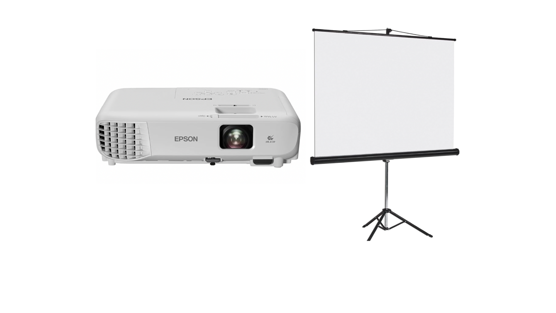 🎬 projector + tripod screen rental (big screen setup!) 🎬 1250 x 1250mm screen