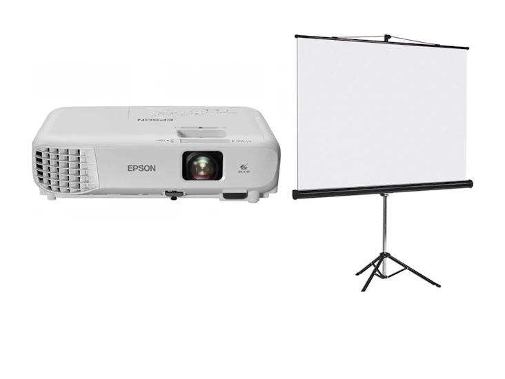 🎬 projector + tripod screen rental (big screen setup!) 🎬 1250 x 1250mm screen
