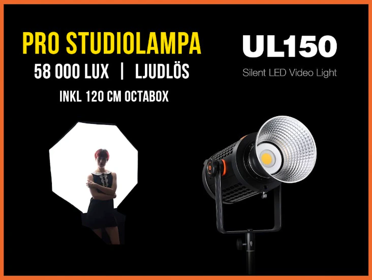 Pro studiolampa ljudlös (150 w | 58 000 lux)