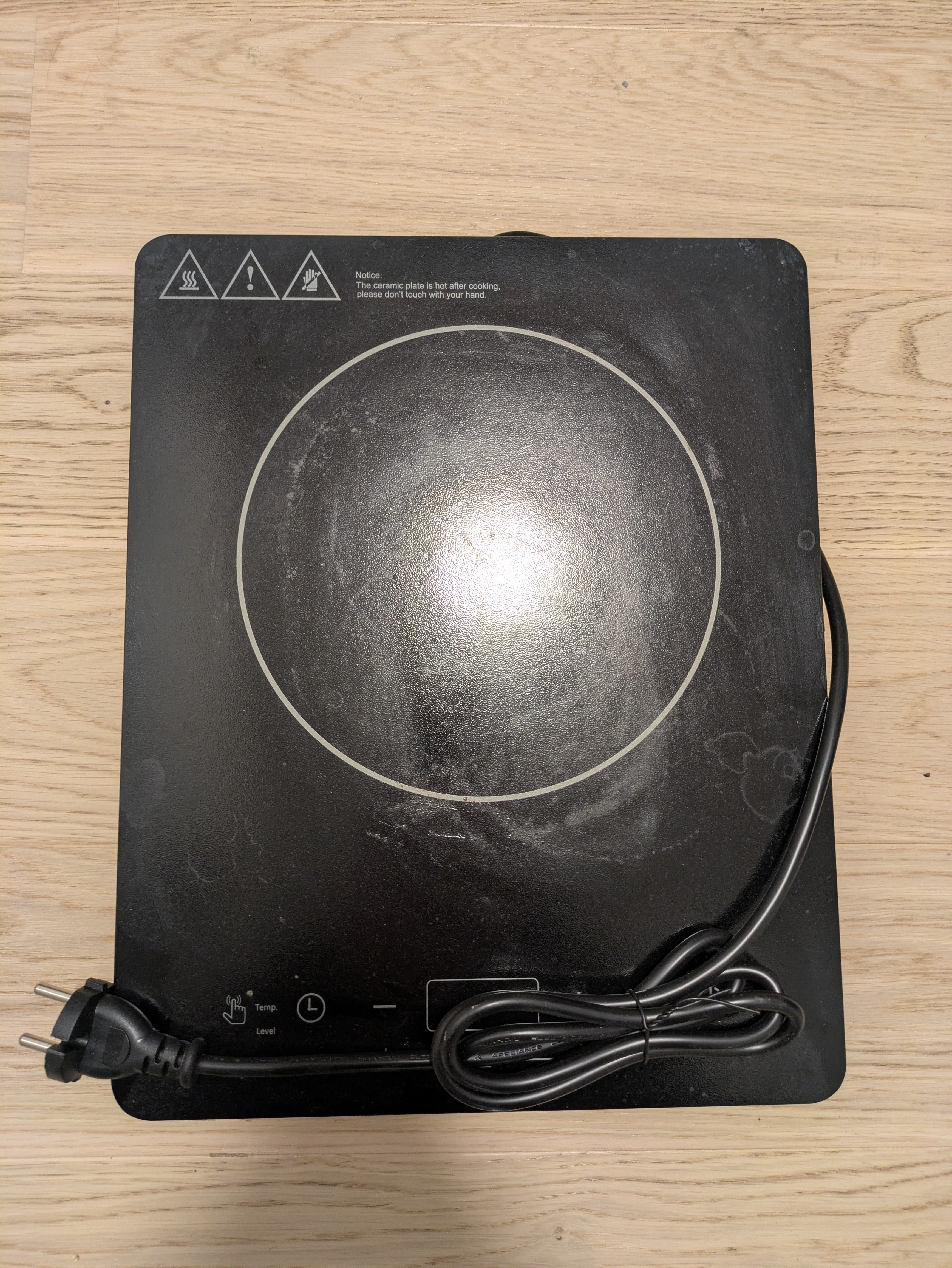 Bærbar induksjonstopp