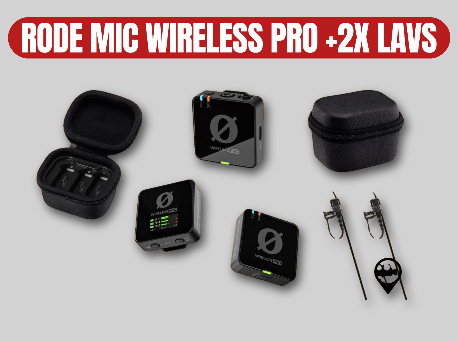 Rode wireless pro microphone system | 2x lavaliers / 32-bit float / timecode sync