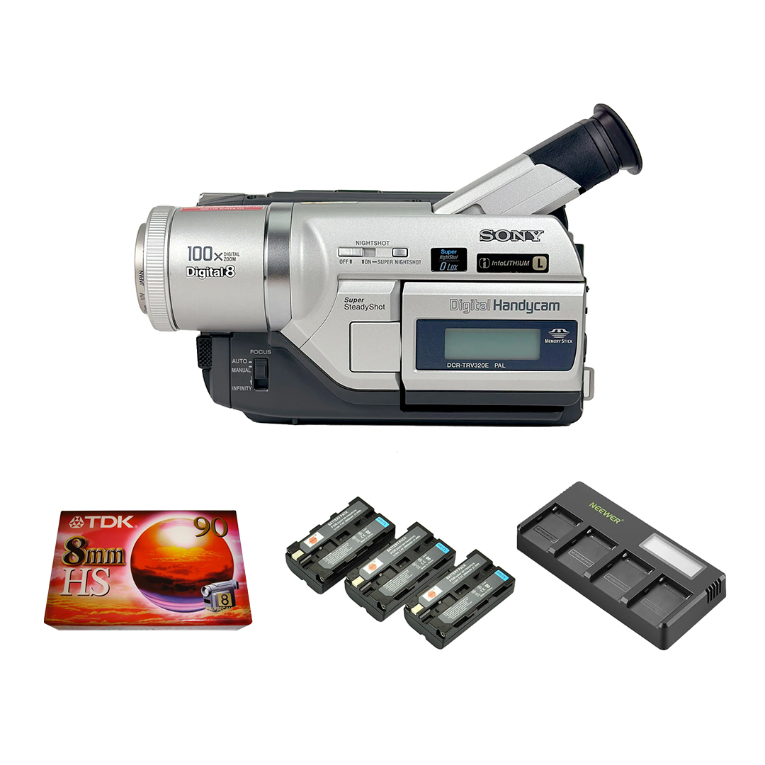 Sony handycam trv320e digital8 hi8 + tape included + optional digitise