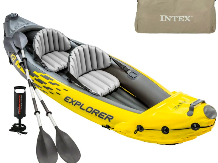 Praktisk oppblåsbar tomannskajakk