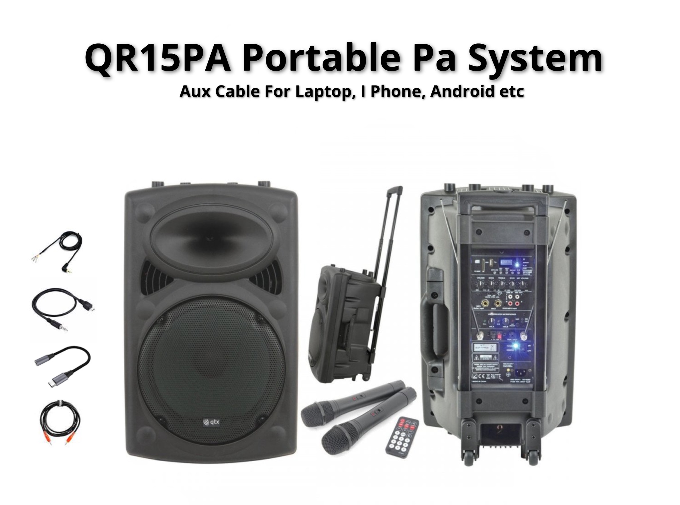 Speaker - qr15pa portable pa system