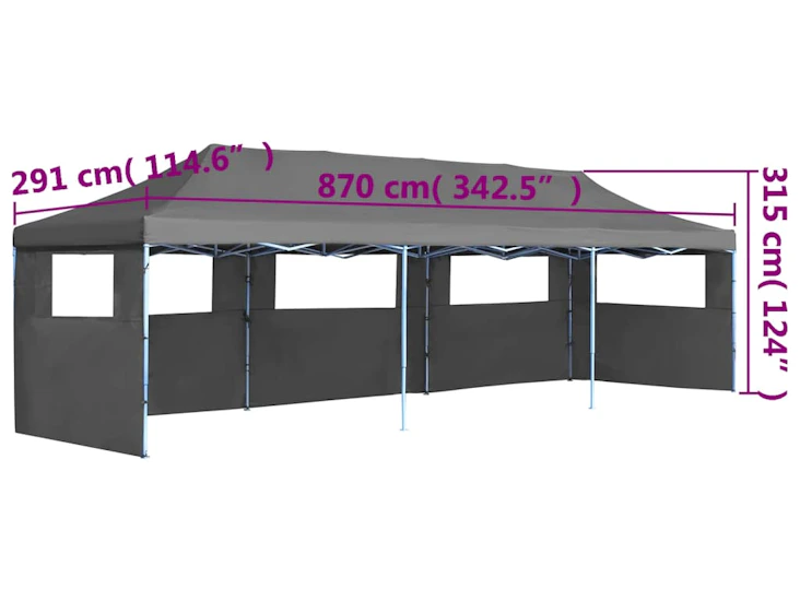 Partytält pop-up - med eller utan väggar