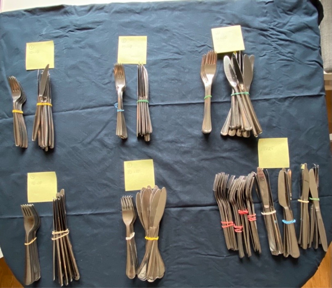 Bestick gafflar knivar skedar