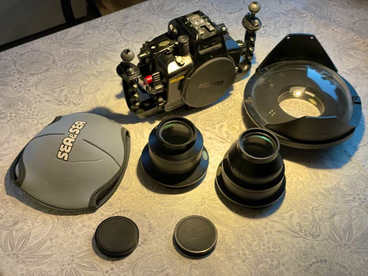 Undervattens kamera utrustning. nikon d7200.