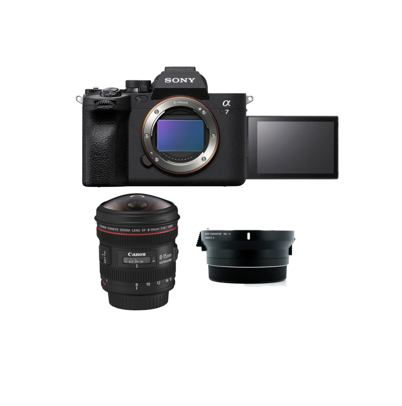 Sony a7 iv + canon 8-15mm + sigma mc-11