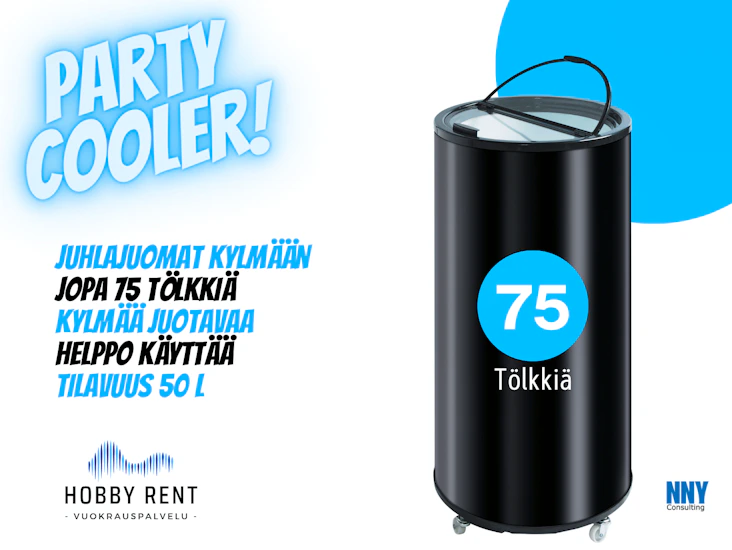 Kylmät juomat - party cooler 50 l musta