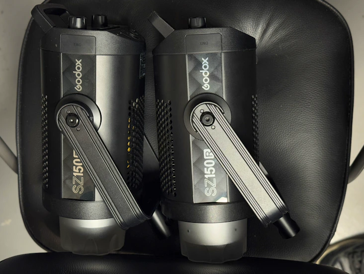 2 kpl godox sl150r rgb led-valoja + tarvikkeet
