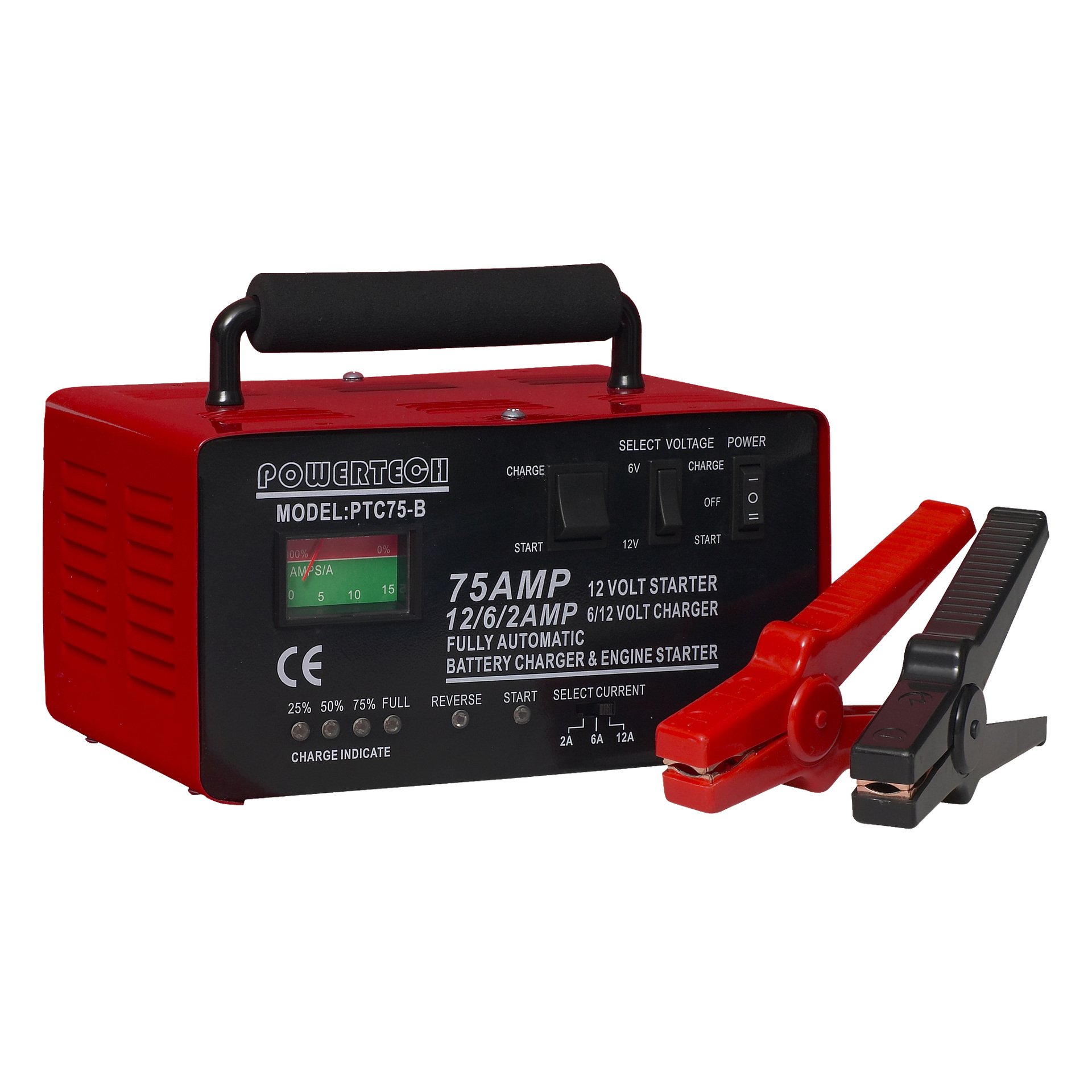 Starthjelp og batterilader i ett 75amp