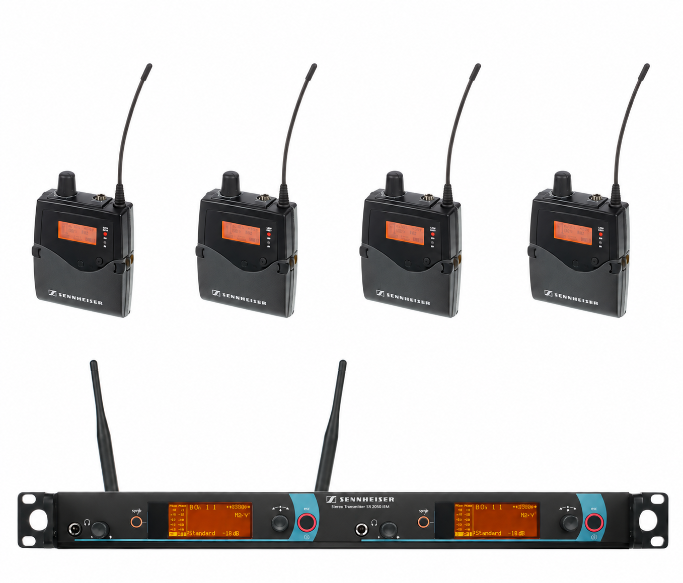 Sennheiser sr2050 iem system – 4 wireless bodypacks – gbw 606–678 mhz