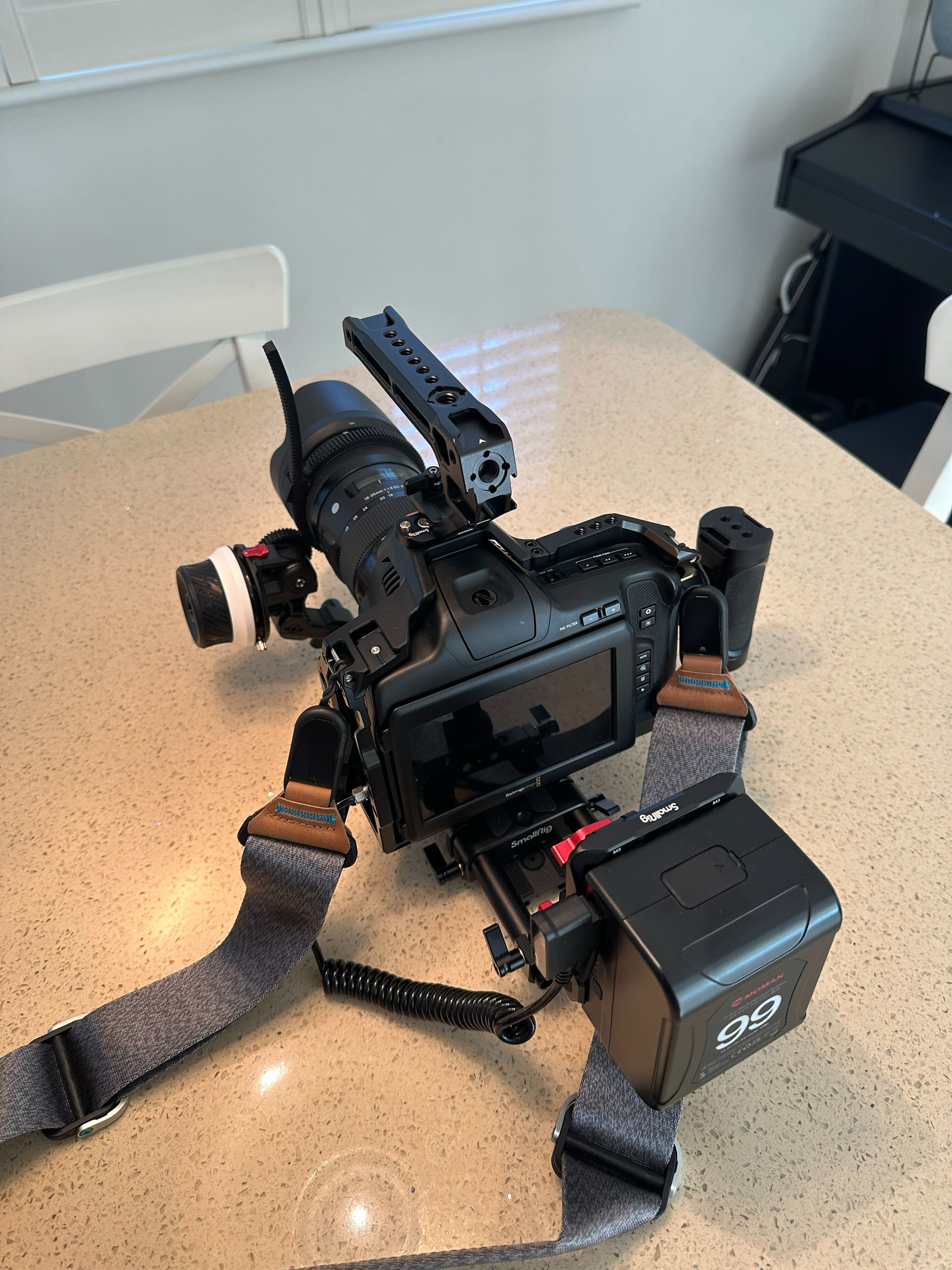 Fully rigged bmpcc6k pro blackmagic pocket cinema camera 6k pro