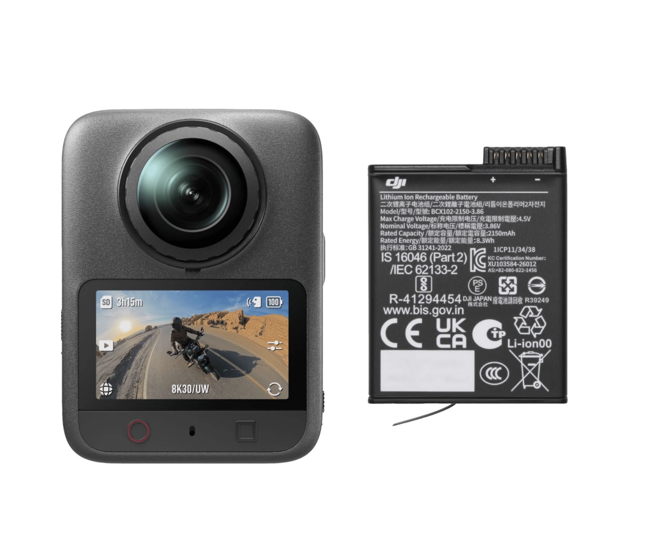 Dji osmo 360 ii mark 2 - with 3 batteries and invisible selfie stick -2026 model