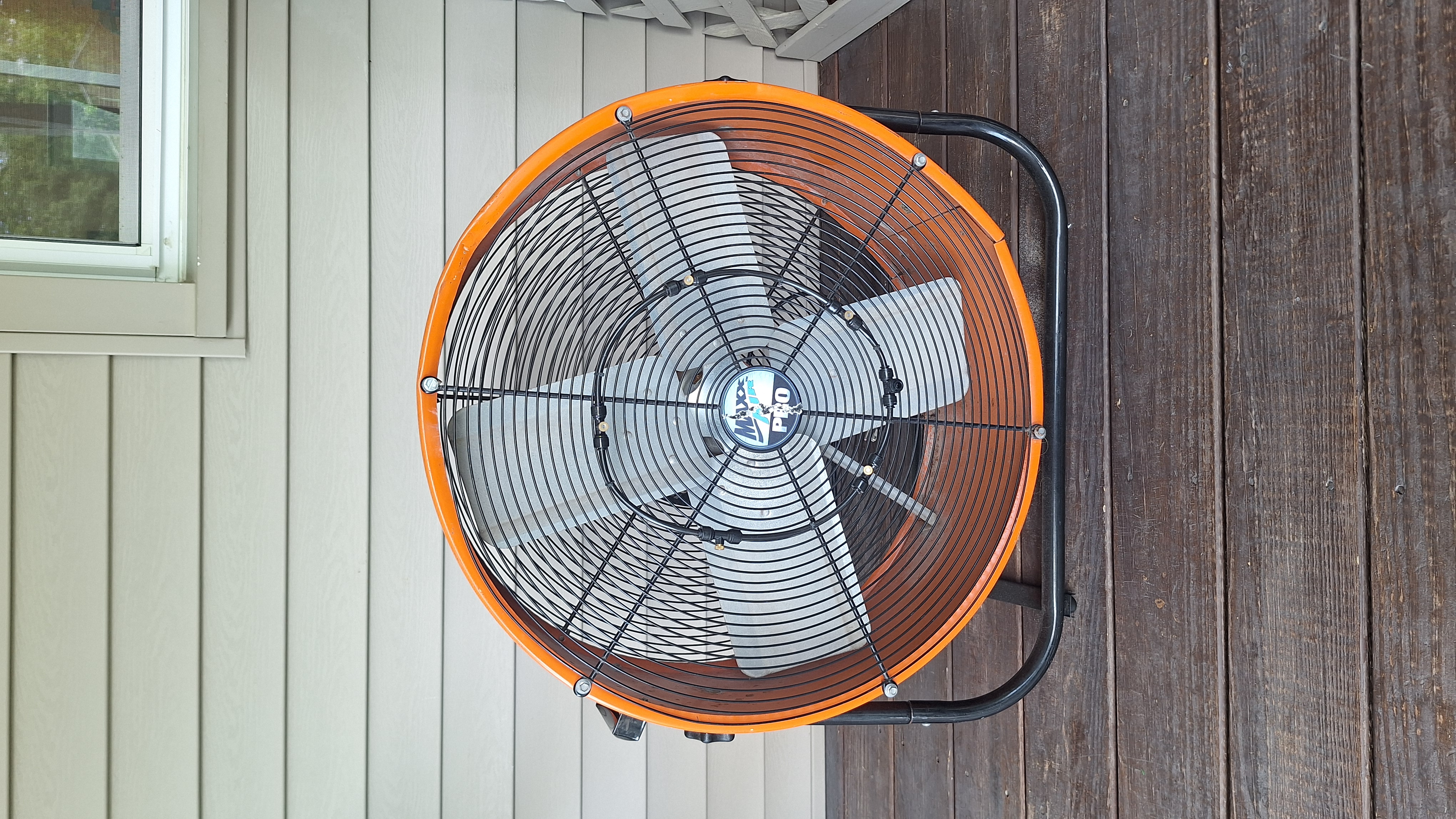 24" shop fan with optional mister