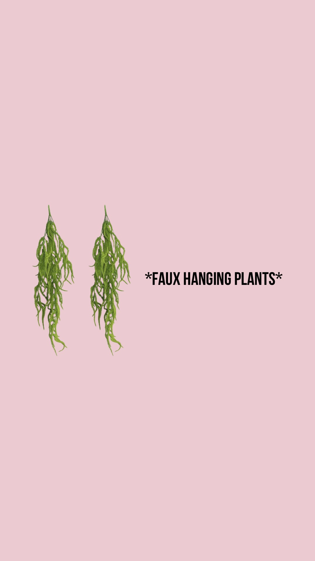 Faux hanging plants 