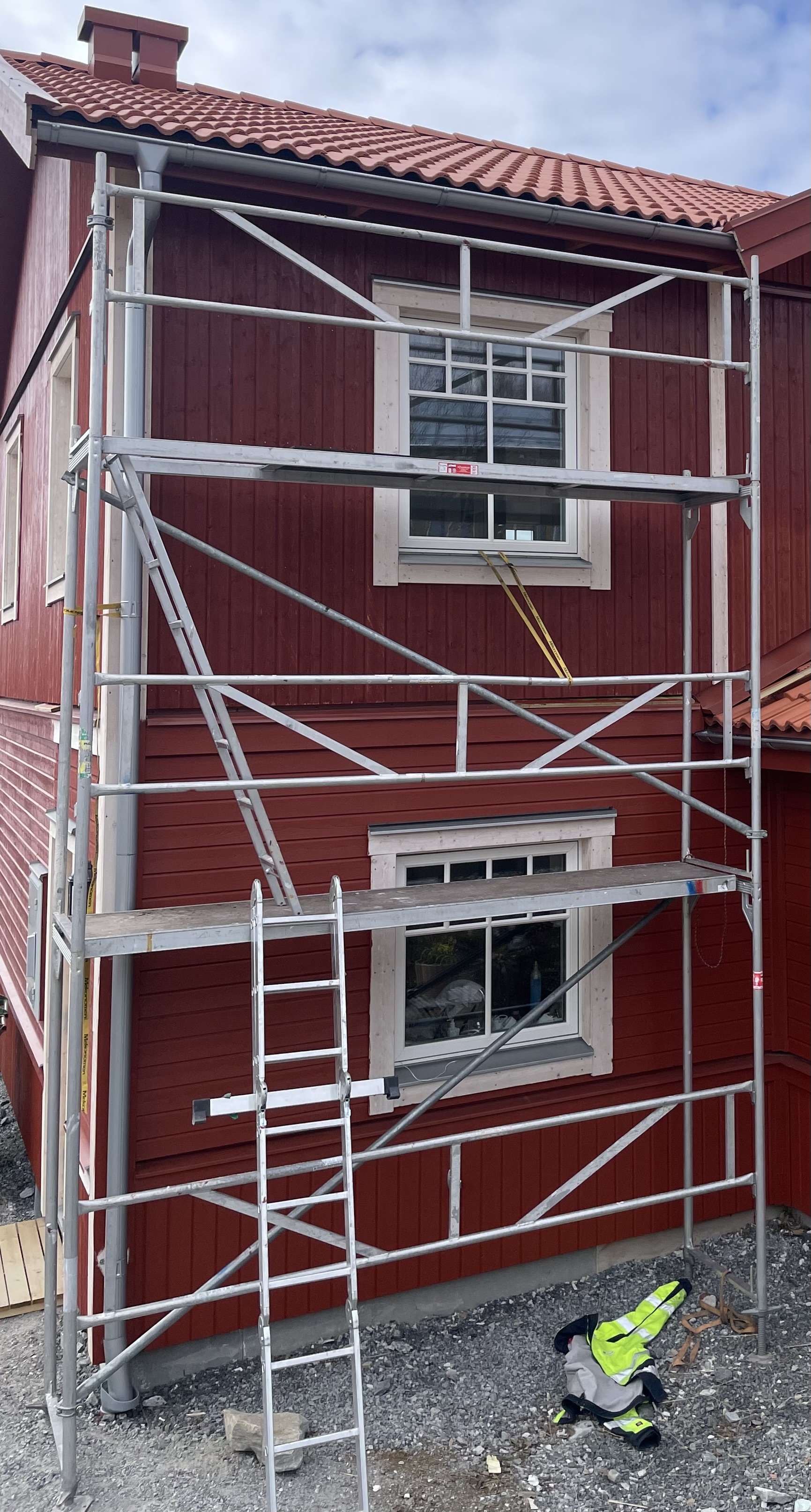 Byggställning ramställning