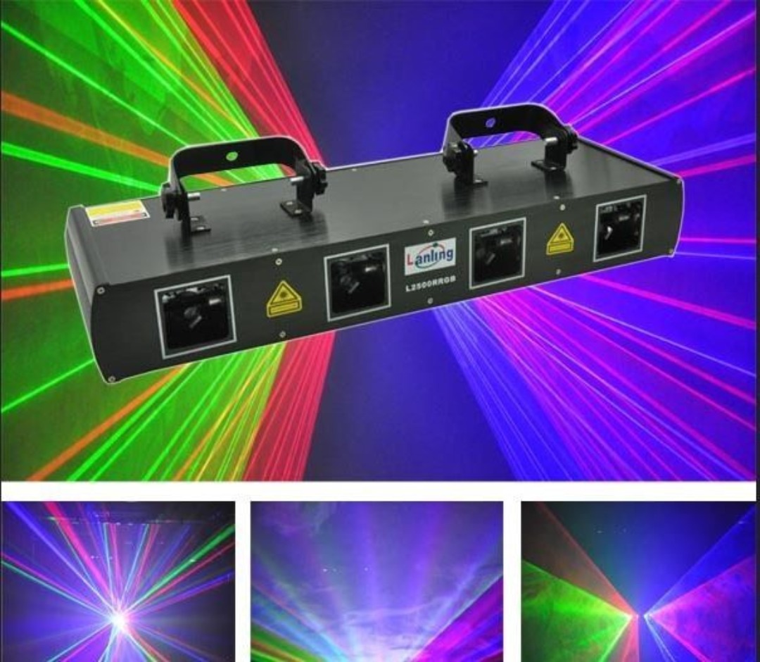 Laser 4 stk rød, rød, grønn & blå 400