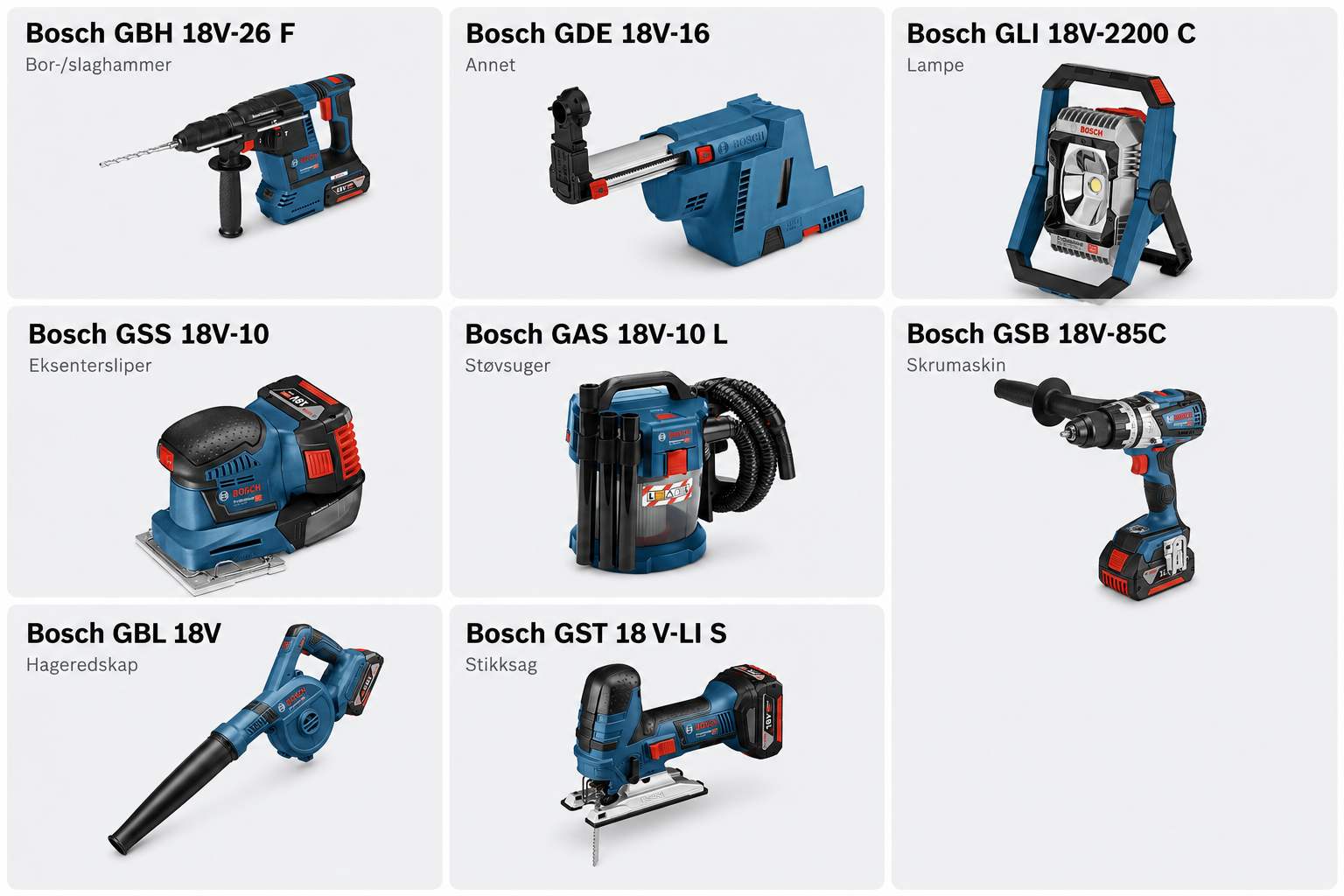 Bosch oppsussingspakke