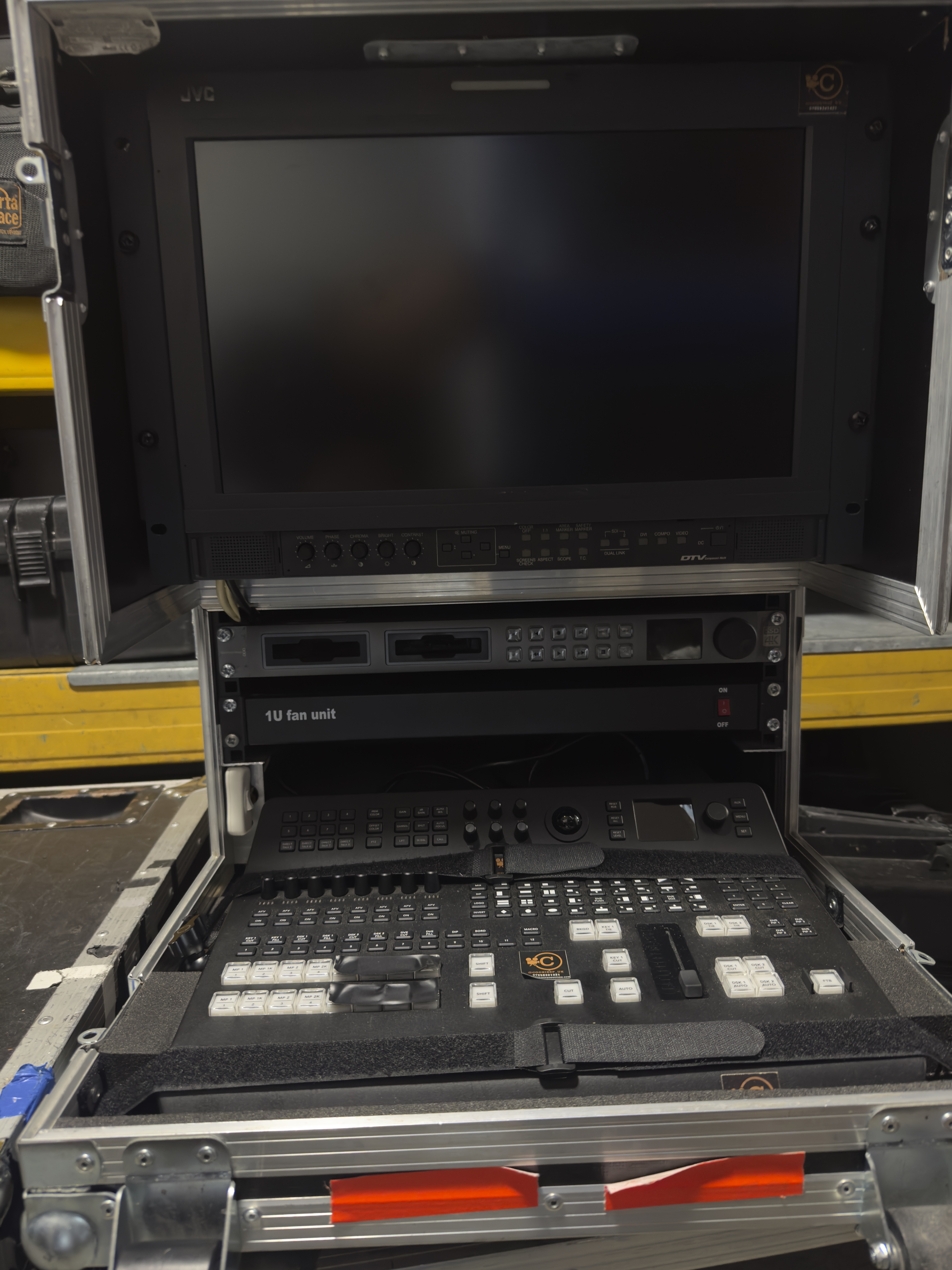 Blackmagic atem television studio pro 4k switcher 12g-sdi studio set up
