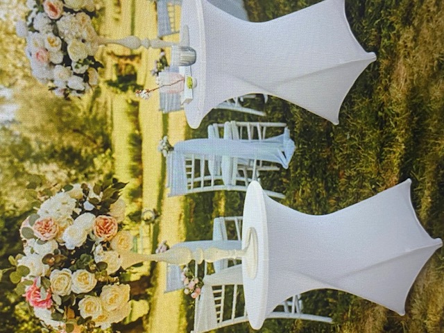 Paket 8 ståbord,  2 partycooler, 3 ljusslingor 2champagnekylare
