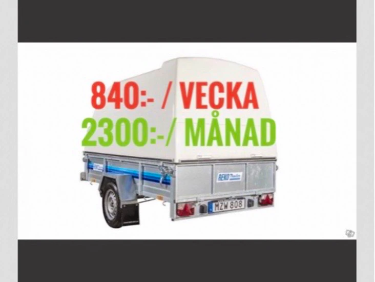 Rekotrailer spännb/pirra/ramper/filtar/lås