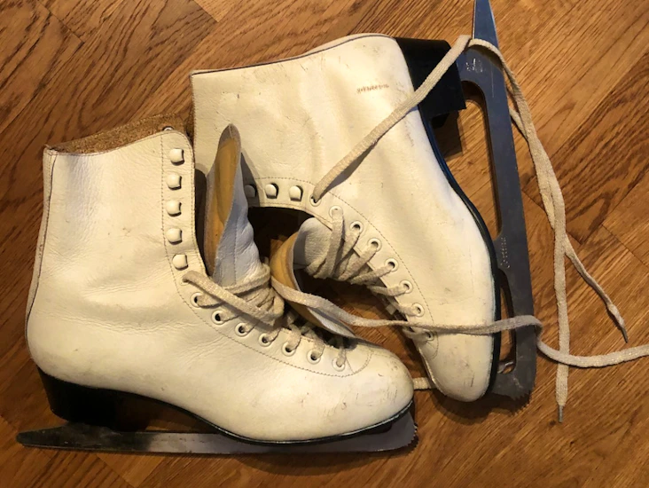 Vintage kunstskøyter til dame, størrelse 41