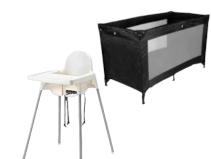 Rejseseng og højstol / travelbed & highchair