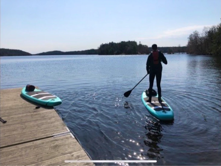 Sup uppblåsbar i ryggsäck + flytväst