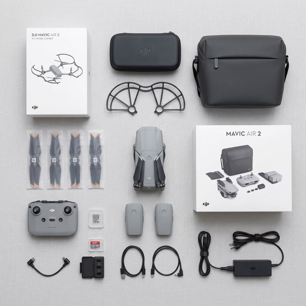 Dji mavic air 2 fly more combo kit (includes nd filters + extra propellers)