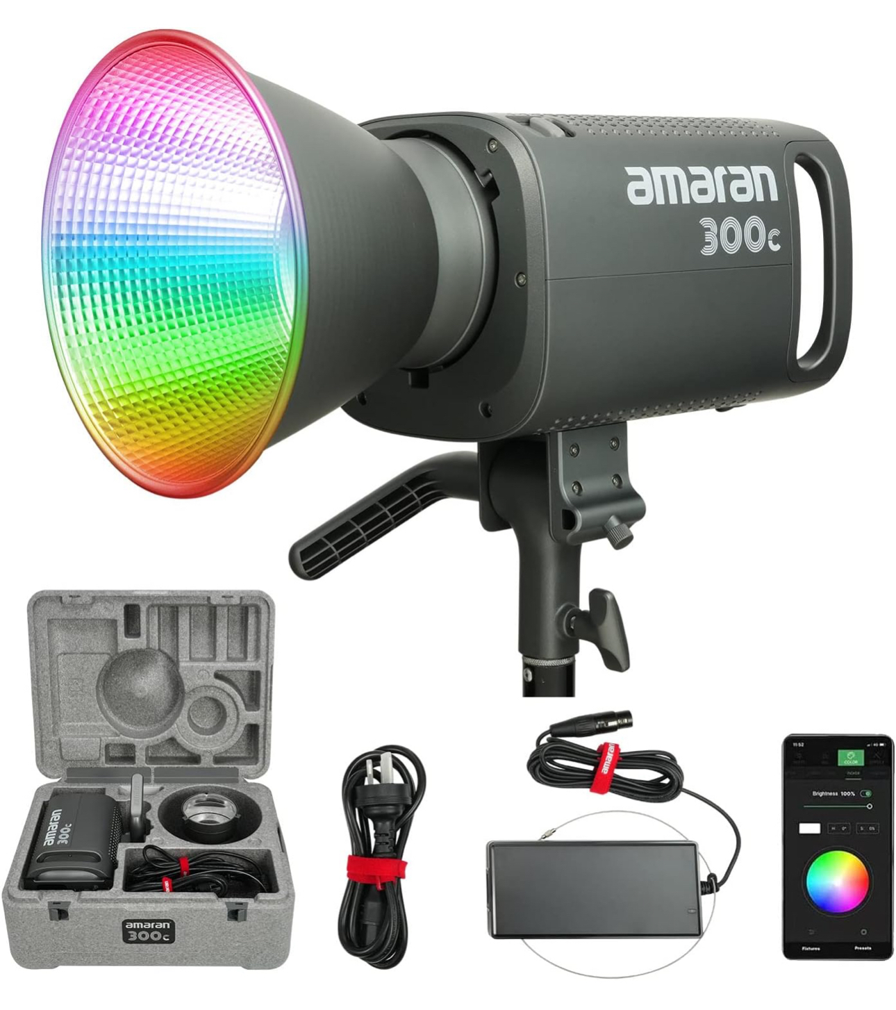 Aputure amaran 300c rgb led + stand 